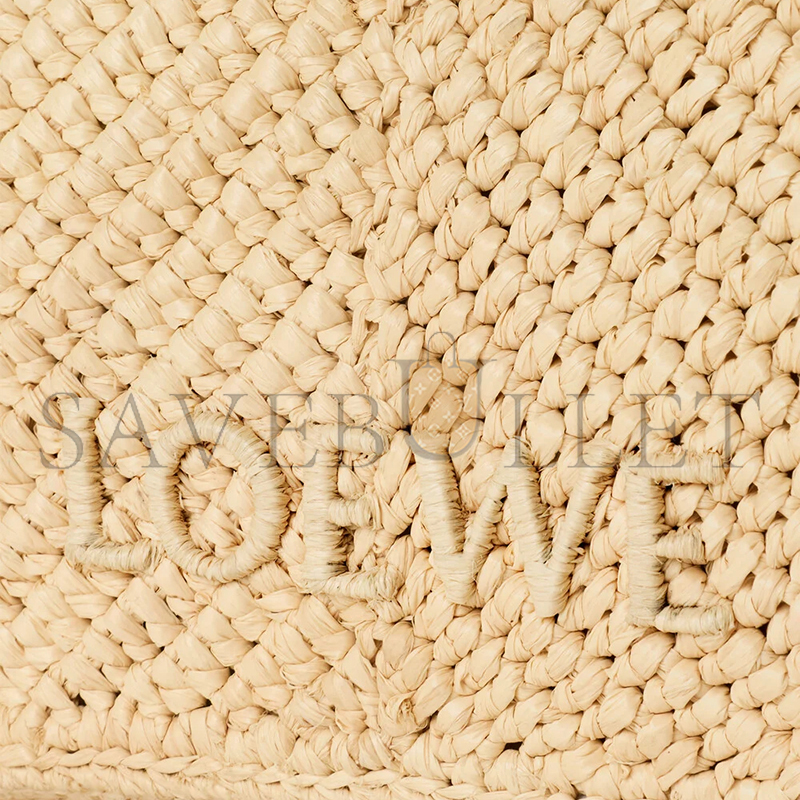 L0ew* CALA MINI BAG IN CLASSIC CALFSKIN AND RAFFIA A120HPLX15 (26*13*10cm)